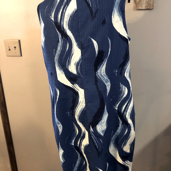 Ann Taylor Blue and White Midi Dress - Picture 3 of 7